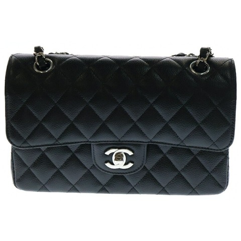 マトラッセ キャビアスキン Wフラップ チェーンショルダー