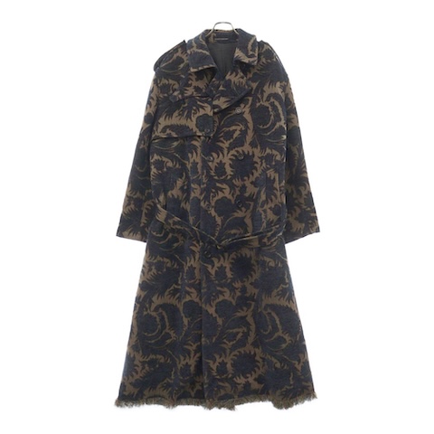 23AW NK DYED GOBELIN TRENCH COAT ジャガード トレンチコート